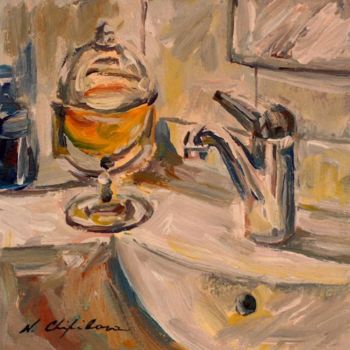 Pintura titulada "Savon liquide et ro…" por Nathalia Chipilova, Obra de arte original, Acrílico
