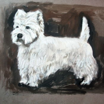 绘画 标题为“Terrier west highla…” 由Nathalia Chipilova, 原创艺术品, 丙烯