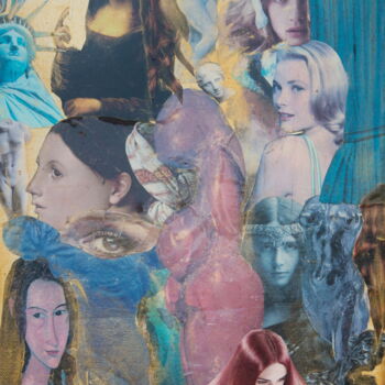 Collages intitulée "Venus (30x40cm)" par Nathalia Chipilova, Œuvre d'art originale, Découpages Monté sur Châssis en bois