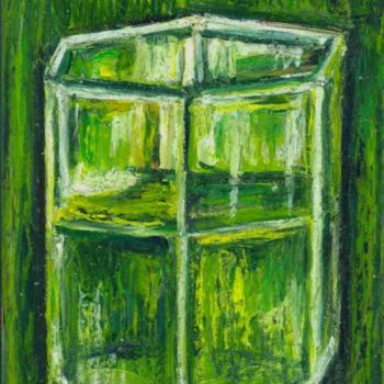 Painting titled "Un verre vert" by Nathalia Chipilova, Original Artwork, Acrylic