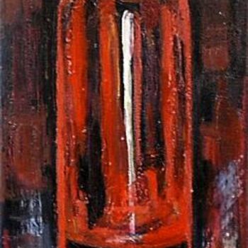 Painting titled "Blood bottle" by Nathalia Chipilova, Original Artwork, Oil