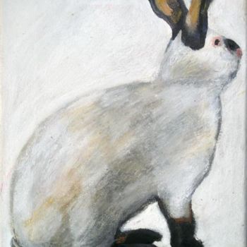 Painting titled "Easter bunny" by Nathalia Chipilova, Original Artwork, Acrylic