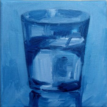 Painting titled "Verre d'eau 39" by Nathalia Chipilova, Original Artwork, Oil