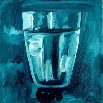 Painting titled "Verre d'eau 12" by Nathalia Chipilova, Original Artwork, Oil