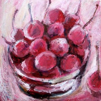 Peinture intitulée "Cerises au sucre" par Nathalia Chipilova, Œuvre d'art originale, Acrylique