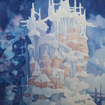 Рисунок под названием "Frozen" - Audrey Rouvin, Подлинное произведение искусства, Чернила