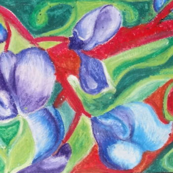 Drawing titled "glycine" by Audrey Ressejac-Duparc, Original Artwork, Pastel