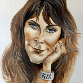 Pintura titulada "Beth Hart" por August Di Lena, Obra de arte original, Acrílico Montado en Bastidor de camilla de madera