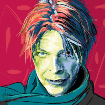 数字艺术 标题为“Bowie Stardust” 由James Augustin, 原创艺术品