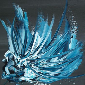 Pintura intitulada "bleu" por Aurore Franc, Obras de arte originais, Acrílico