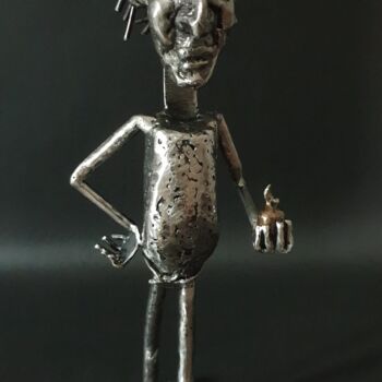 Sculpture titled "First" by Sandrine Plumard, Original Artwork, Metals