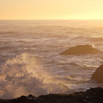 "SEASCAPE II - "Suns…" başlıklı Fotoğraf Curtis H. Jones tarafından, Orijinal sanat, Dijital Fotoğrafçılık Ahşap Sedye çerçe…