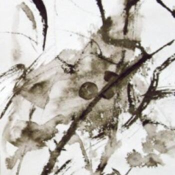 Painting titled "Les insectes d'eau…" by Aachi Aavd, Original Artwork, Chinese Calligraphy