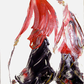 Pintura titulada "maman toutou et moi" por Aventuriero, Obra de arte original, Acrílico Montado en Bastidor de camilla de ma…