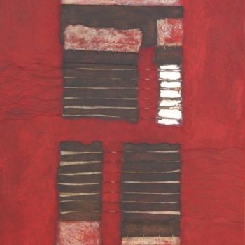 Painting titled "909" by Annick Volant-Vettu (AVVA), Original Artwork, Acrylic Mounted on Wood Stretcher frame