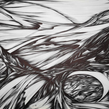 Dibujo titulada "Abstract No 2" por Aw Cerde, Obra de arte original, Bolígrafo