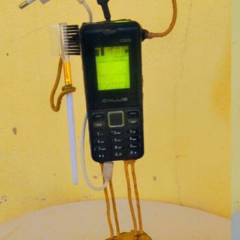 Escultura titulada "Intelligence artifi…" por Awe Doba, Obra de arte original, Plástico Montado en Bastidor de camilla de ma…