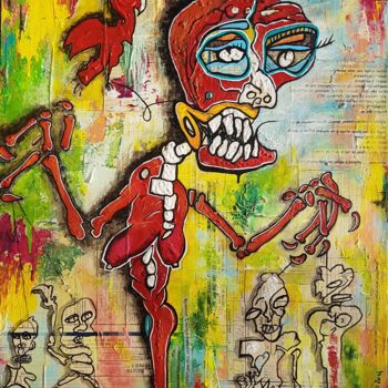 Painting titled "Birette...pirouette" by Aya So, Original Artwork, Acrylic Mounted on Wood Stretcher frame