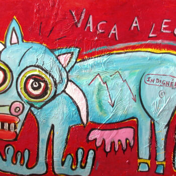 Картина под названием "Vaca a leche (série…" - Aya So, Подлинное произведение искусства, Акрил