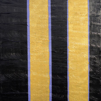 Malarstwo zatytułowany „Lignes mauve” autorstwa Ayel, Oryginalna praca, Akryl Zamontowany na Drewniana rama noszy