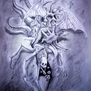 Dibujo titulada "Gate" por Azathoth, Obra de arte original, Lápiz