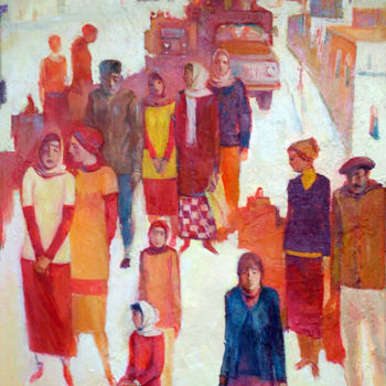 Malarstwo zatytułowany „Refugees” autorstwa Azeriman, Oryginalna praca, Olej