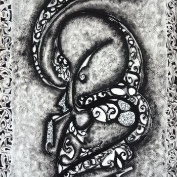 Painting titled "033" by Aziz Stitou, Original Artwork, Ink