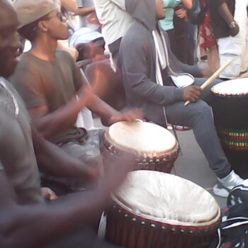 Fotografía titulada "African tribal drums" por B.Mansour, Obra de arte original, Fotografía digital