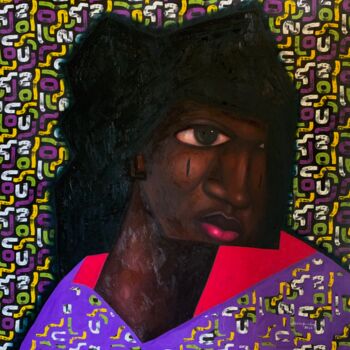 Malerei mit dem Titel "Self Made" von Babatunde Bakare, Original-Kunstwerk, Öl