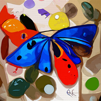 数字艺术 标题为“Pattern for butterf…” 由Bachir Reddioui, 原创艺术品, 数字油画