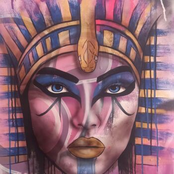 Peinture intitulée "Cleopatre" par Baiz Bass, Œuvre d'art originale, Acrylique Monté sur Châssis en bois