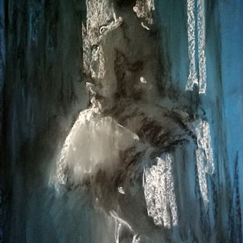 Schilderij getiteld "Ballerina #3" door Sergey Bakin, Origineel Kunstwerk, Pastel