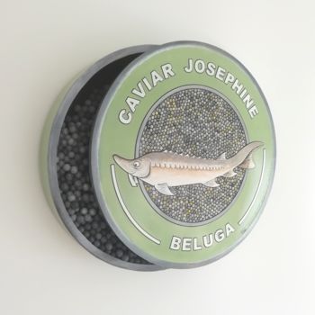 Sculpture intitulée "Caviar Joséphine" par Philippe Balayn, Œuvre d'art originale, Carton