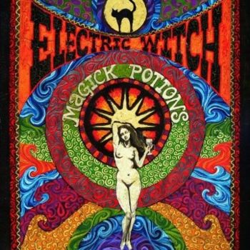 Painting titled "Electric Witch Magi…" by Emily Balivet, Original Artwork, Oil