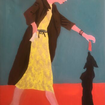 Pintura intitulada "Dog days" por Barbara Friehs, Obras de arte originais, Óleo Montado em Armação em madeira