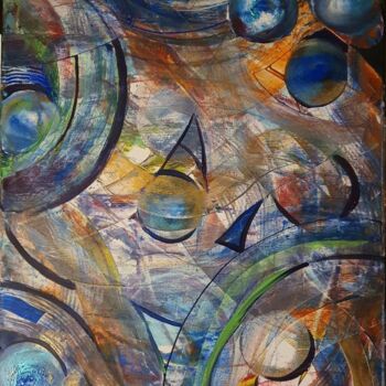 Painting titled "Flow and Movement" by Barbara Fuhrmann, Original Artwork, Acrylic