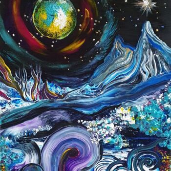 绘画 标题为“Stellar Gateway” 由Barbara Fuhrmann, 原创艺术品, 丙烯
