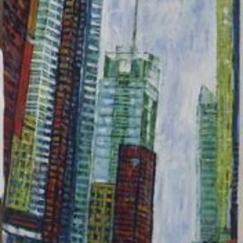 Painting titled "7th Avenue" by Barbara Piatti, Original Artwork, Oil