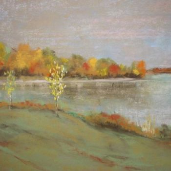 Painting titled "La riviere I" by Barbara Skuratowicz Jakubiec, Original Artwork