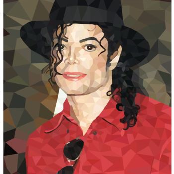 Arte digital titulada "Michael Jackson Low…" por Adri Barbieux, Obra de arte original, Trabajo Digital 2D