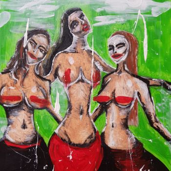 Malerei mit dem Titel "Trio" von Barbora Fabova, Original-Kunstwerk, Acryl