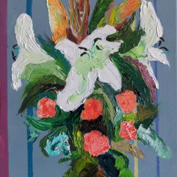 Pintura intitulada "Iris" por Barbour, Obras de arte originais, Óleo