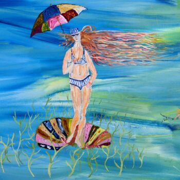 Pintura titulada "Vénus au parapluie" por Barbour, Obra de arte original, Oleo