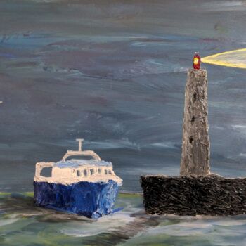 Malerei mit dem Titel "Retour de pêche" von Barbour, Original-Kunstwerk, Öl