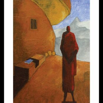 Pittura intitolato "Solitude - Letting…" da Basil Cooray, Opera d'arte originale, Acrilico Montato su Pannello di legno