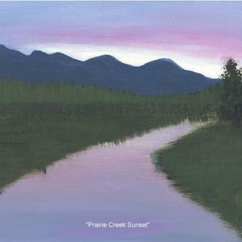 Painting titled "Prairie Creek Sunset" by B.Corey, Original Artwork