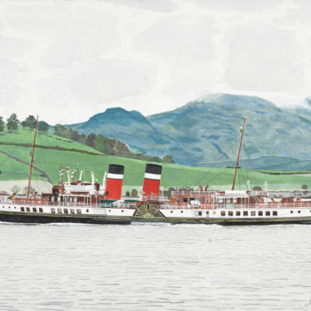 Peinture intitulée "Waverley" par Benoit Donne, Œuvre d'art originale, Gouache