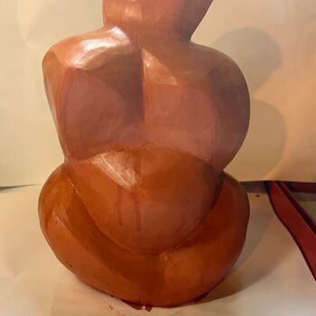 Sculpture titled "Corps de femme en a…" by Terredediane, Original Artwork, Clay