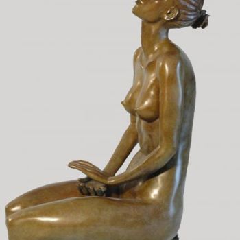 Sculpture intitulée "La joueuse de pipo" par Béatrice Bissara, Œuvre d'art originale