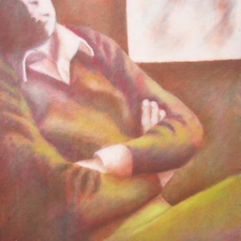 Schilderij getiteld "Hombre" door Beatriz Loreto Pineda, Origineel Kunstwerk